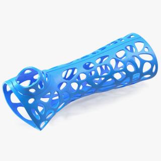 -Printed Orthopedic Cast Hand Blue 3D model