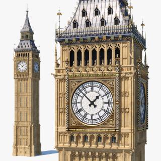 3D Big Ben Clock Tower Palace of Westminster