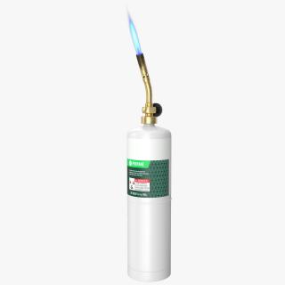 Handheld Propane Blowtorch with Flame 3D