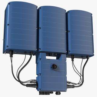 Three Phase Solar Inverter with Secondary Units 3D