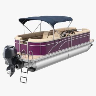 3D Trimaran Pontoon Boat