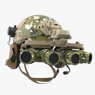 Tactical Helmet Digital Woodland Camo 3D