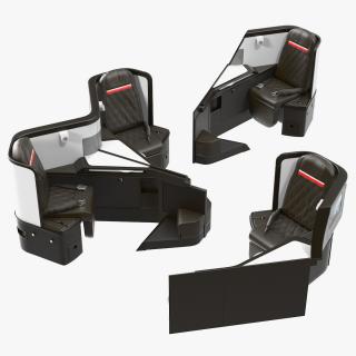 3D Airplane Business Class Seats Set model