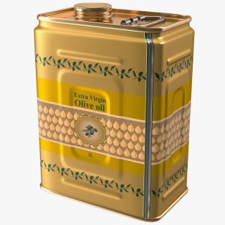 3D model Olive Oil 2 Litre Tin Can