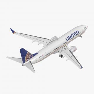 3D model Boeing 737-800 United Airlines