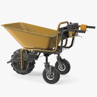 3D Electric Wheelbarrow with Bucket Dusty model