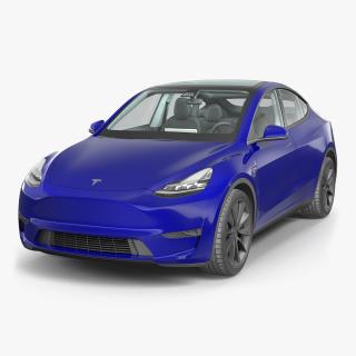 3D Tesla Model Y Blue model