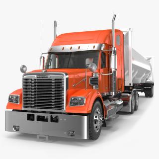 Freightliner Truck With Gas Tank 3D