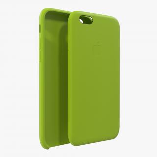 3D iPhone 6 Silicone Case Green model