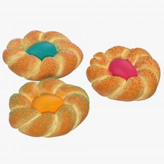 3D Easter Bread 3D Models Set