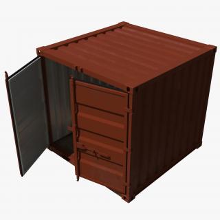 3D 8 ft Storage Container Red