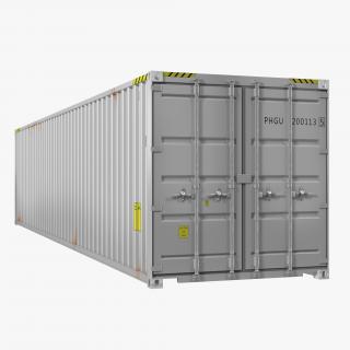 3D model 40 ft ISO Container White
