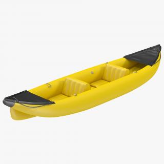 3D model Inflatable Kayak 3 Yellow