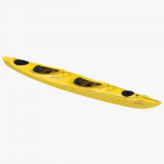 Kayak 2 Yellow 3D model