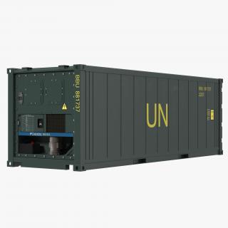 ISO Refrigerated Container Green 3D