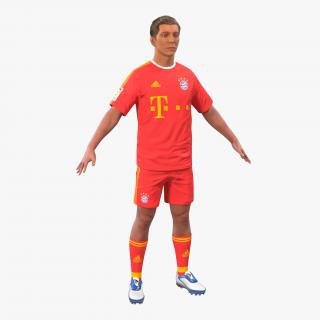 3D model Soccer Player Bayern with Hair