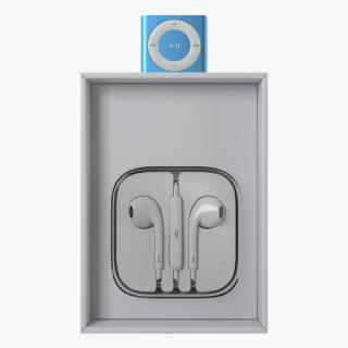 3D iPod Shuffle Blue 3D Models Set