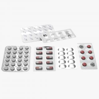 3D model Pills Blister Packs Collection