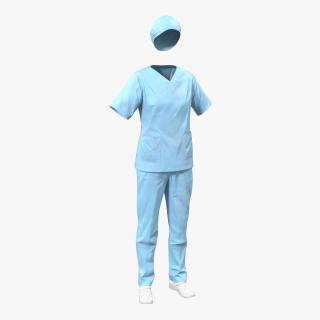 Female Surgeon Dress 11 with Blood 3D model