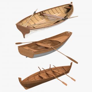 3D Rowing Boats 3D Models Collection model