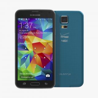 Samsung Galaxy S5 Blue 3D