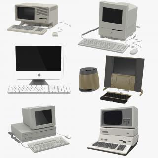 Retro Apple Computers 3D Models Collection 3D