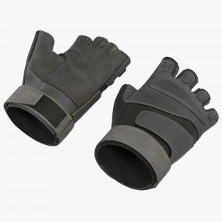 3D US Soldier Gloves 2 Black Short Finger model