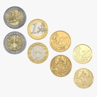 3D model French Euro Coins Collection 2