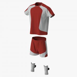 3D Soccer Uniform Red model