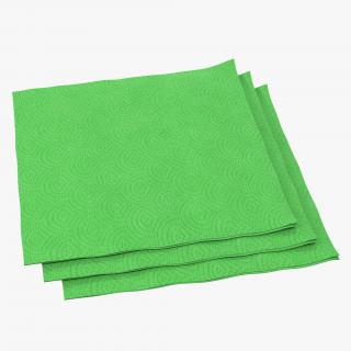 3D Paper Napkin Green model