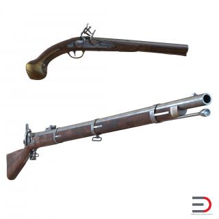 3D Muskets Collection model