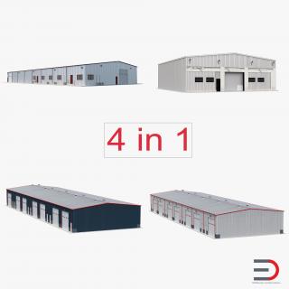 Warehouse Buildings 3D Models Collection 2 3D