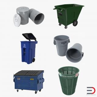 3D model Garbage Cans 3D Models Collection 2