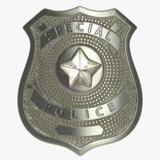 Special Police Hat Badge 3D model
