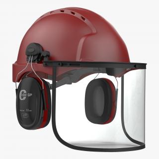 Safety Helmet 2 Red 3D model