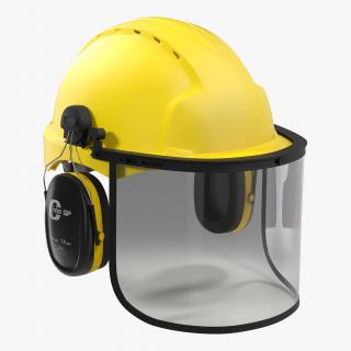Safety Helmet 2 Yellow 3D