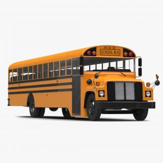 3D School Bus 3 Simple Interior model