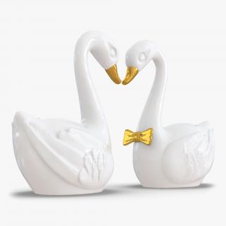 3D model Swans Wedding Cake Topper