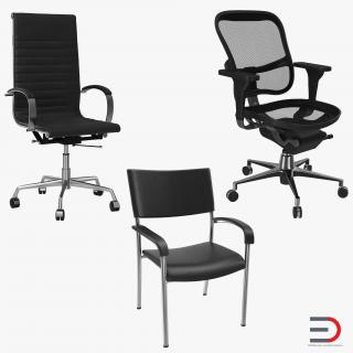 Office Chairs Collection 3D model