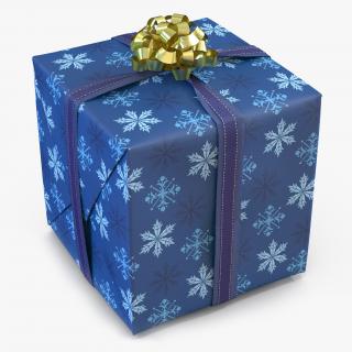 Giftbox 2 Blue 3D model