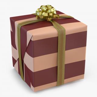 Giftbox 2 Gold 3D model