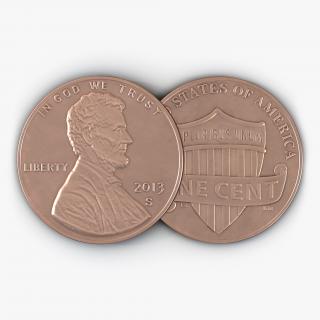 United States Coin Penny 3D model