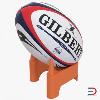 Rugby Ball Set 3D model