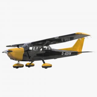 3D Cessna 172 Black