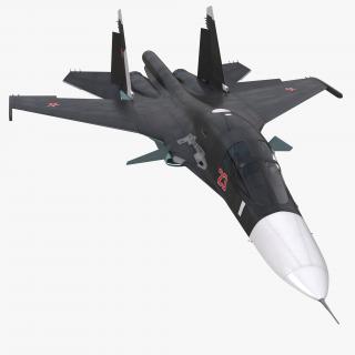 3D model Russian Air Force Su-34 Rigged