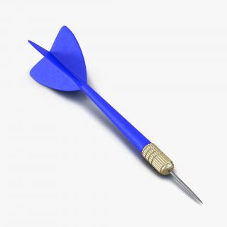 3D Dart Needle 3 Blue model