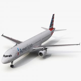 Airbus A321 American Airlines 3D model
