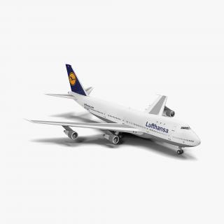 3D model Boeing 747-100B Lufthansa