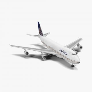 Boeing 747-100B United 3D