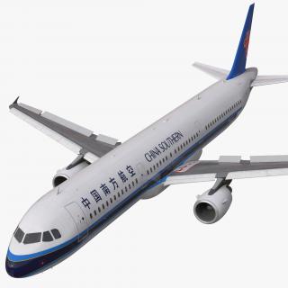 Airbus A321 China Southern Airlines Rigged 3D